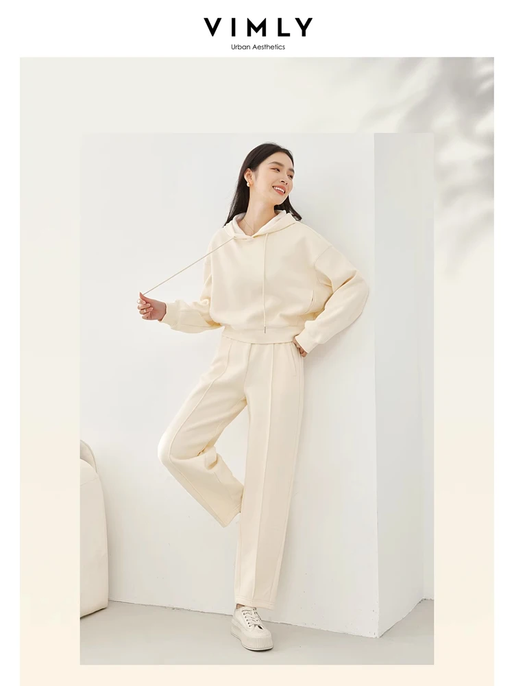 Женский спортивный костюм Vimly пуловер с капюшоном свитшот эластичным поясом