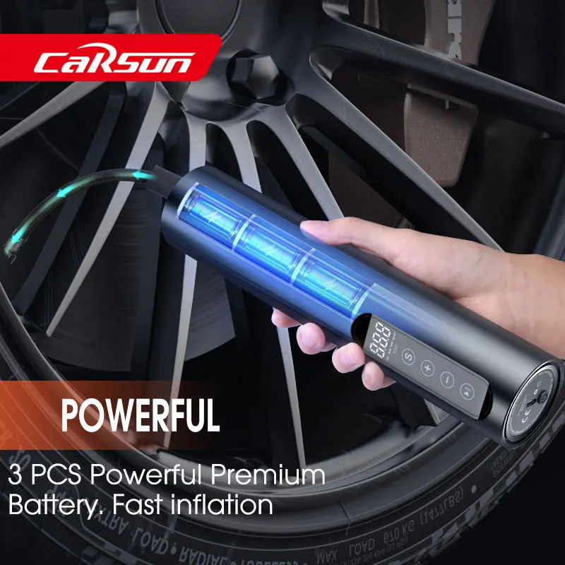 

Аккумуляторный воздушный насос CARSUN psi, беспроводной портативный компрессор
