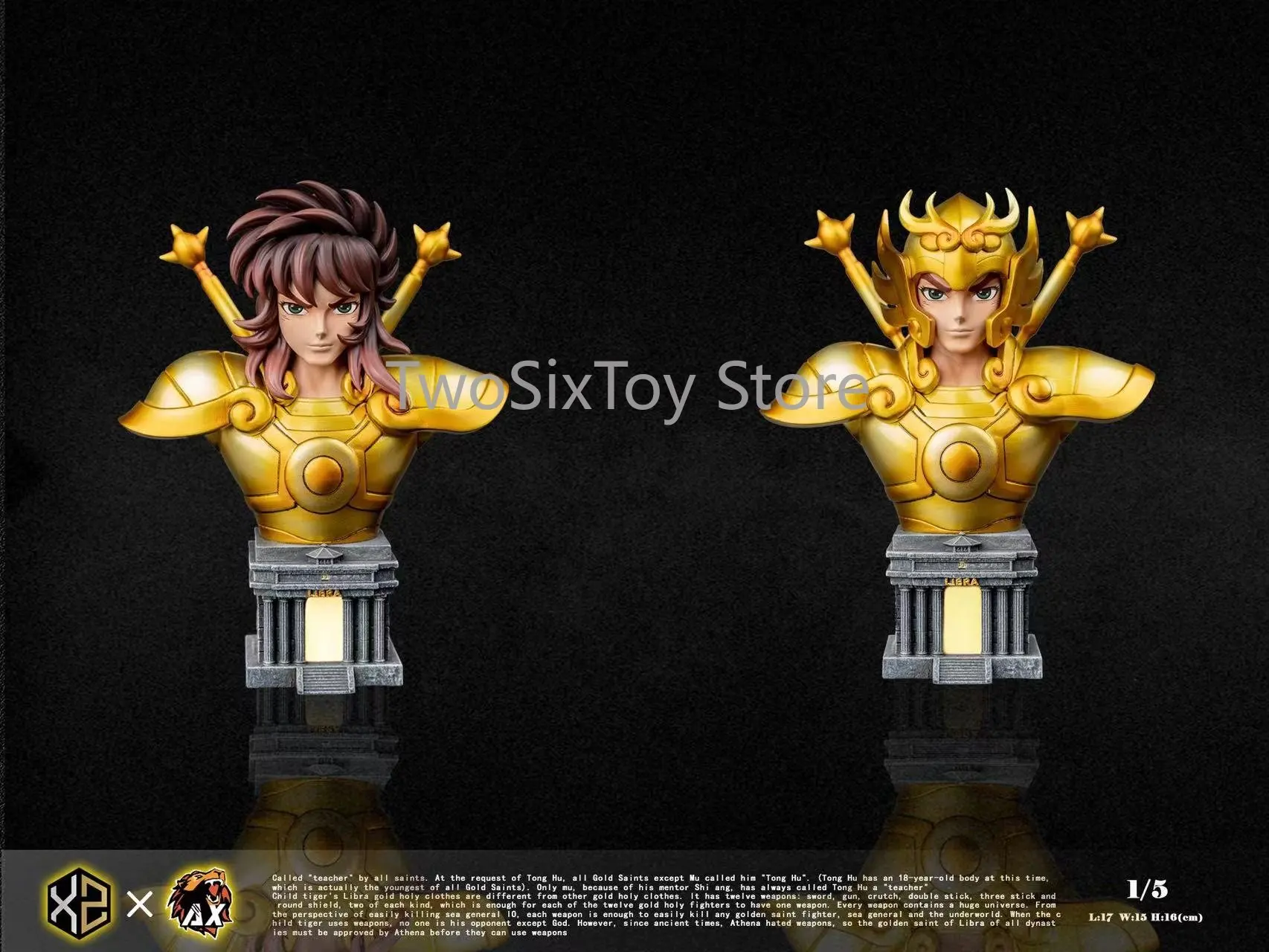 

XS-Studios gk bust 16cm Saint Seiya Golden Saint Libra Dohko Scorpio Milo Aries Mu Shura with led statue Figure Zodiac In Stock