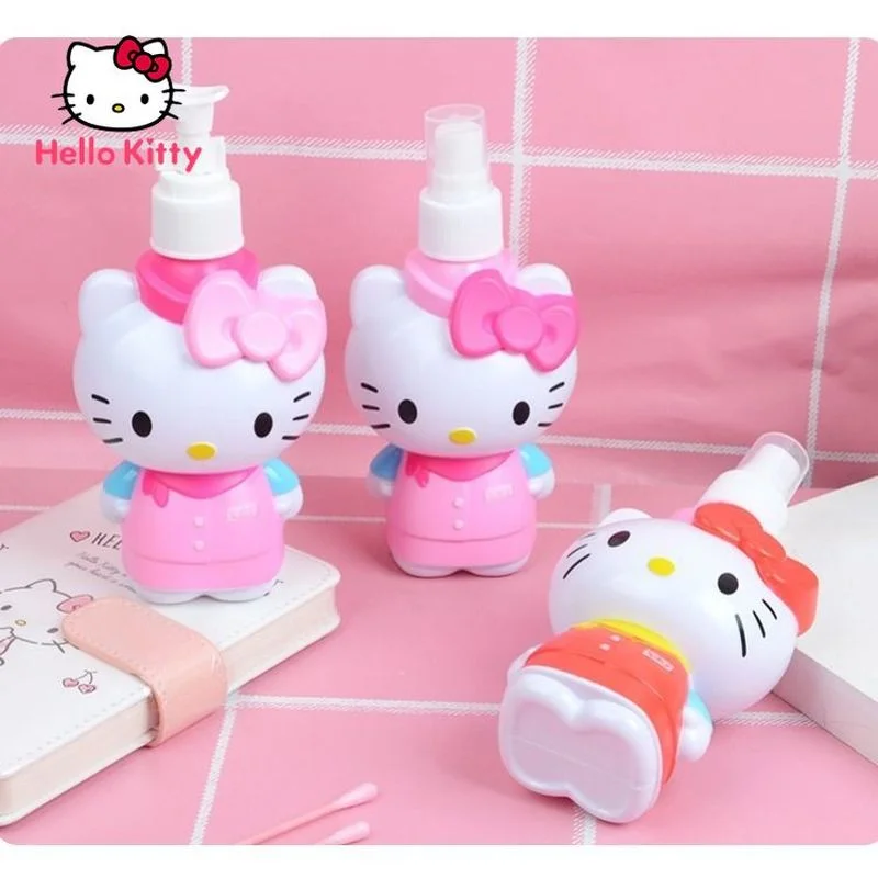 

Hello Kitty Sub-bottling 3D Cartoon Press Empty Container Lotion Shampoo Shower Products Facial Cleanser Travel Empty Bottle