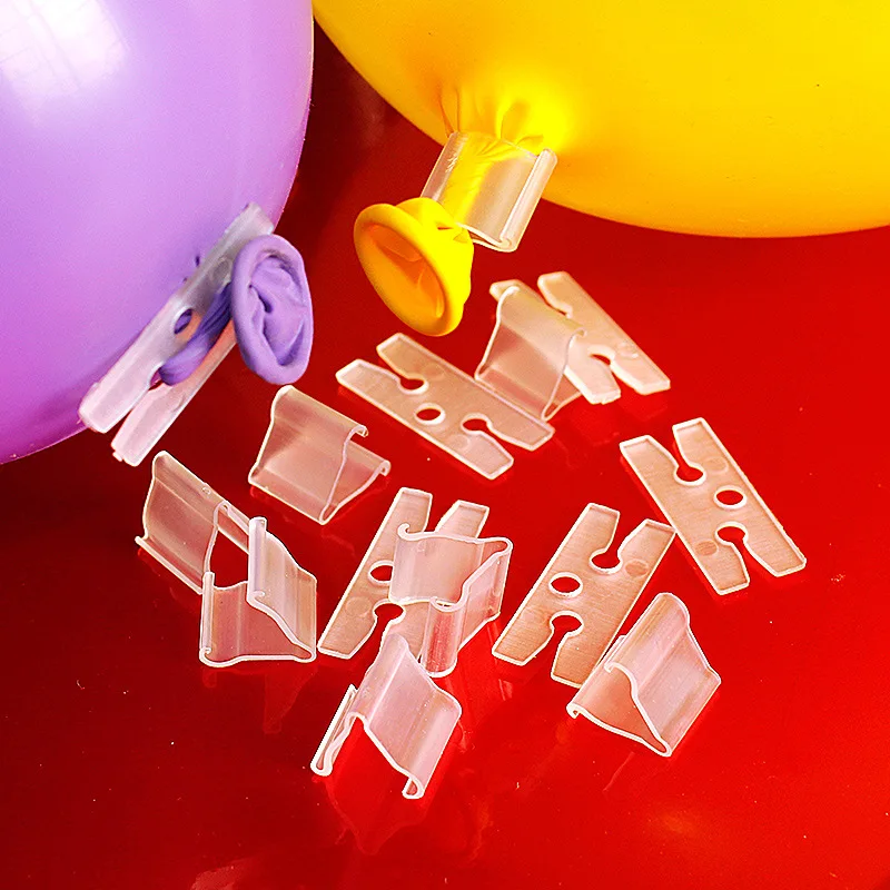

10/20pcs Balloon Accessories V Clip H Clip Wedding Party Holiday Birthday Arrangement Balloon Transparent Plastic Sealing Clip