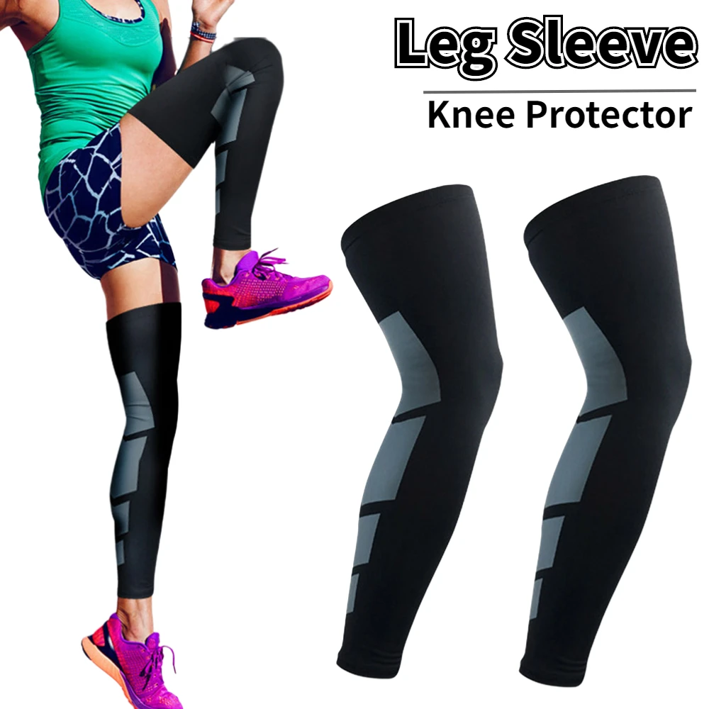 

Компрессионные рукава для ног, дышащий спортивный Быстросохнущий наколенник для защиты колена, противоударный наколенник для футбола, лет...