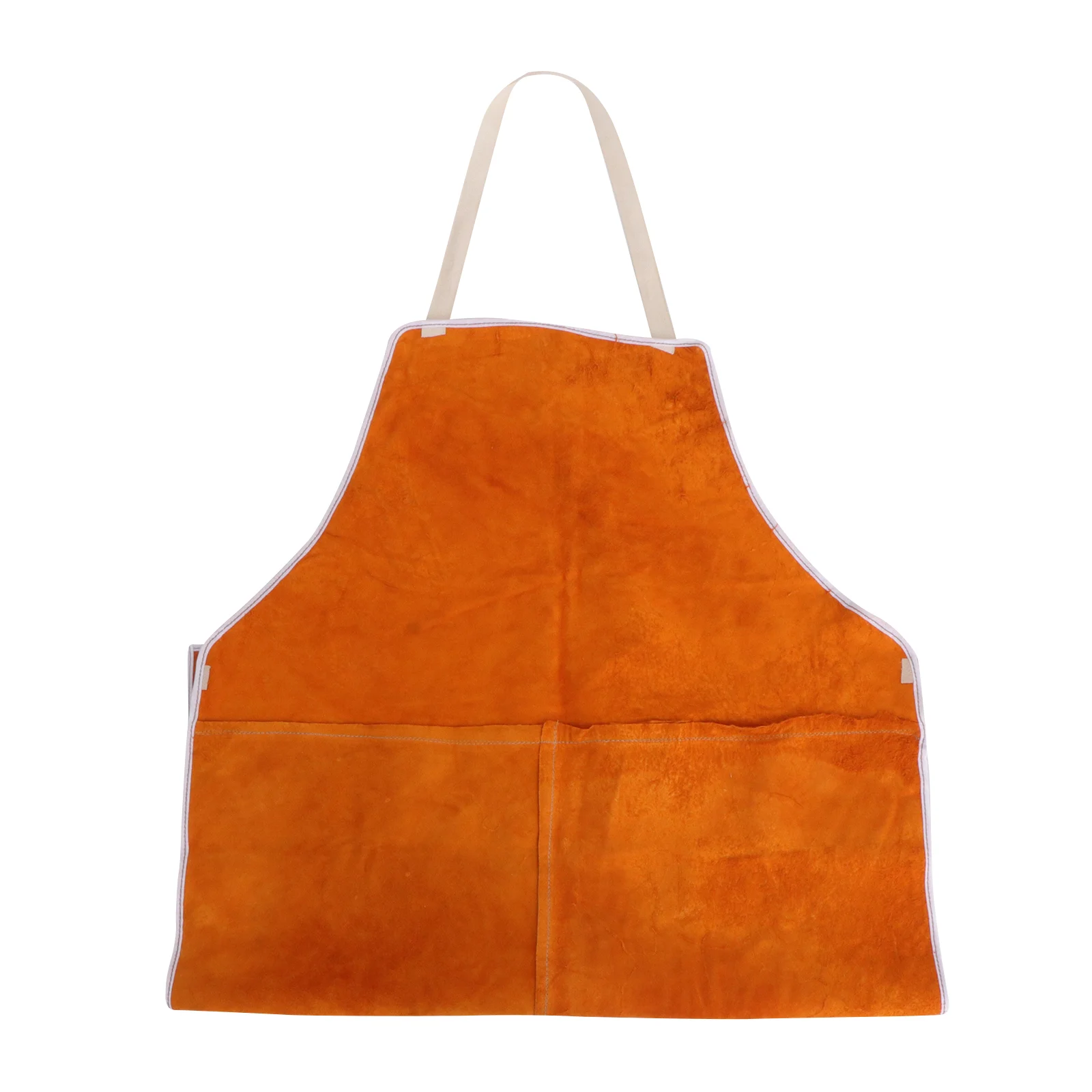 

1pc Welding Apron Cowhide Flame Resistant Work Apron Heat Resistant Bib Apron