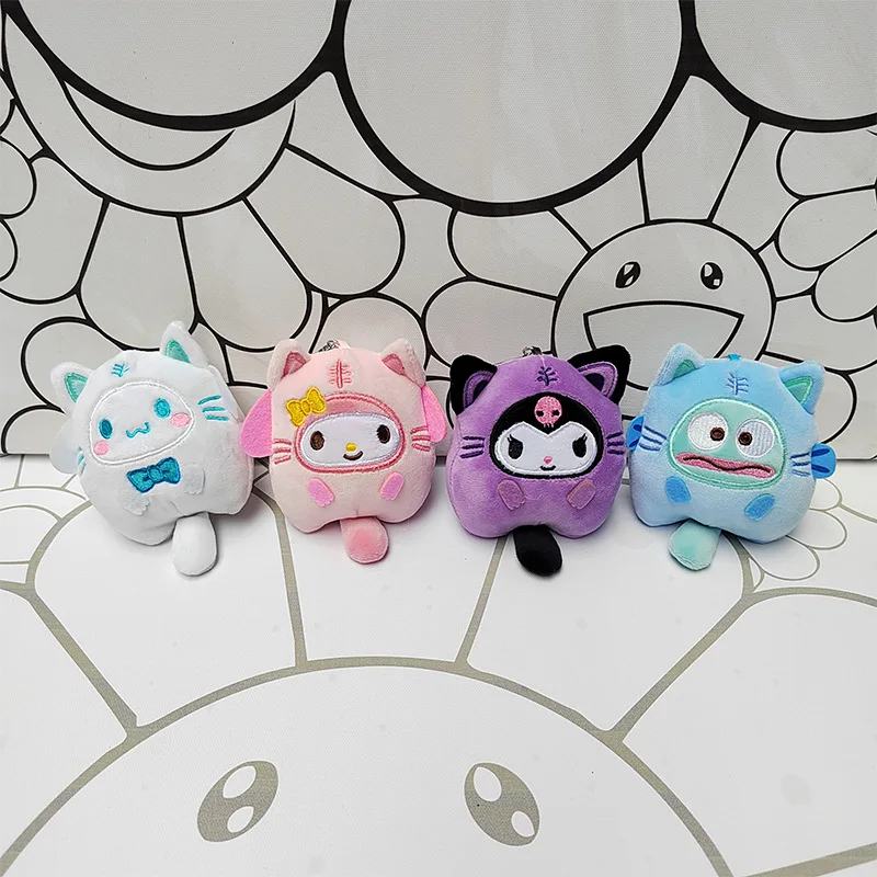 

Мультяшный плюшевый брелок Sanrio My Melody Kuromi Cinnamoroll Kawaii мягкая игрушка кукла школьный рюкзак подвеска брелок в подарок