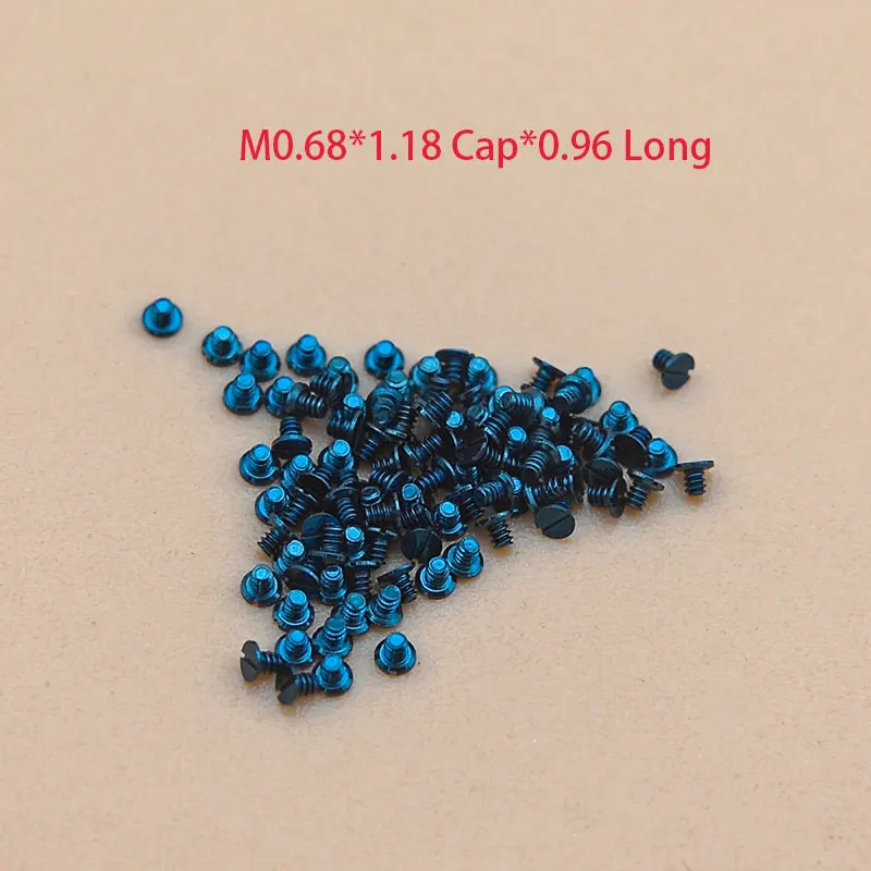 Blue Screw M0.68*1.18Cap*0.96 Long Mechanical Watch Movement Accessories Watches Repair Parts Watch Aftermarket Replacements