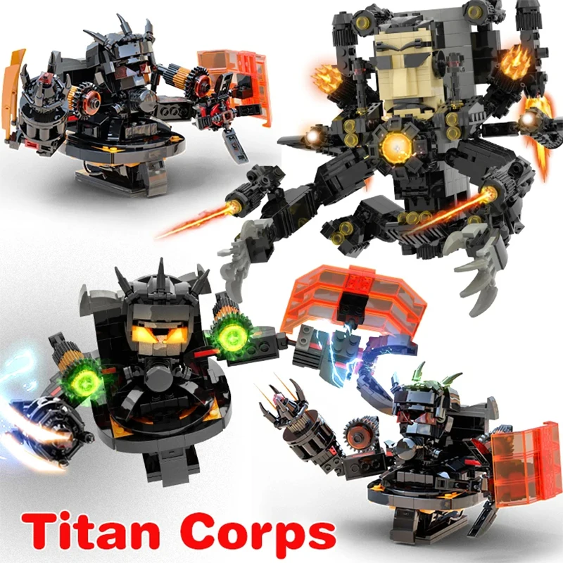 Skibidi строительные блоки игрушки-оператор/титан/часовой король анимационные