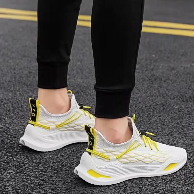 2023 Summer Men Sports Shoes Fashion Black Casual Running Shoe Spring Breathable Mesh Sneakers Thick Bottom Non-Slip Zapatillas