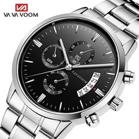 new top luxury mens watches fashion mens watch quartz clock stainless steel band wristwatch 30m waterproof gifts for men reloj