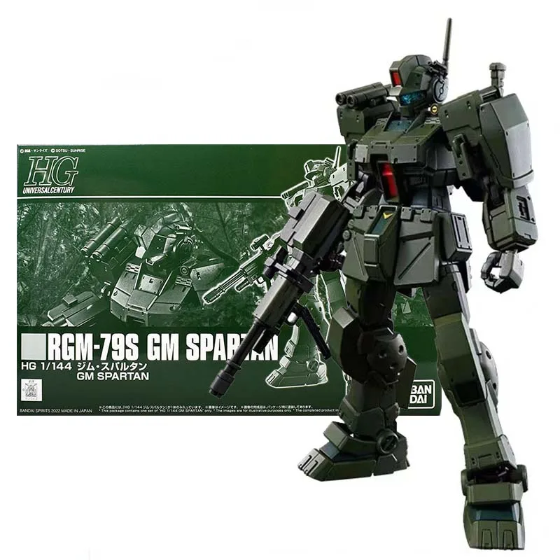 

Набор оригинальных моделей Bandai Gundam, фигурка аниме HG 1/144 PB RGM-79S GM Spartan, коллекция, фигурка Gunpla, игрушки для мальчиков
