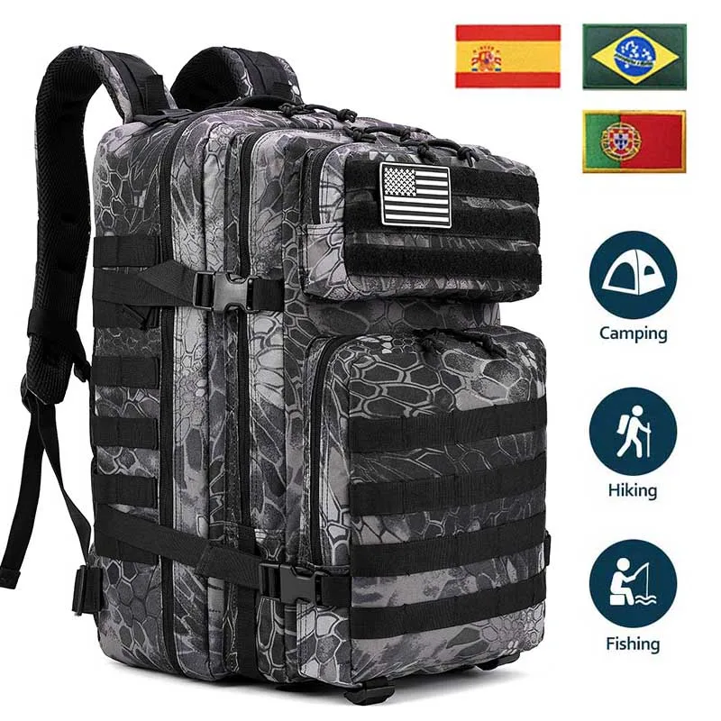 

Военная походная сумка для мужчин и женщин, спортивный нейлоновый тактический рюкзак для треккинга, охоты, отдыха на открытом воздухе, путешествий, рыбалки, 3P, объем 30 л или 50 л