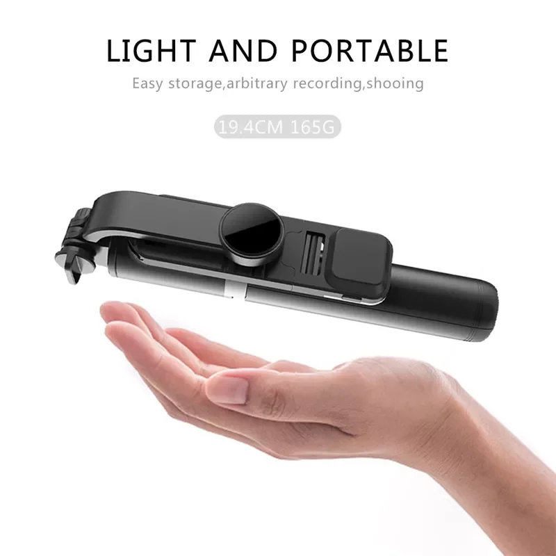 

Wireless Bluetooth Selfie Stick With Fill Light Shutter Remote Control Mini Tripod Foldable 360° Rotation For Smart Phone