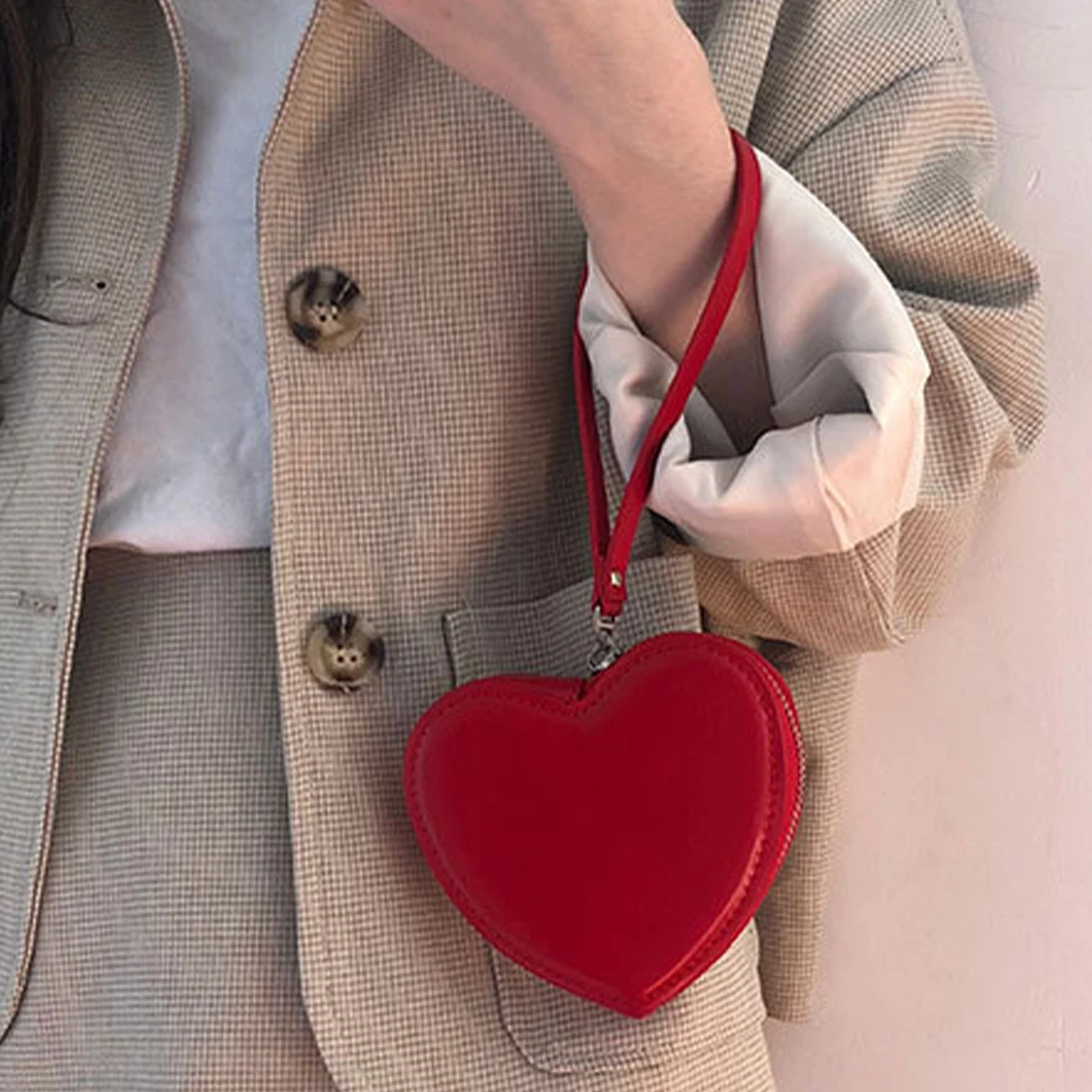 

Factory Wholesale Ladies Wallet Card Holder Cute Sweet Coin Purse Girls Clutch Bag PU Leather Wallets For Women Stock Heart Bag