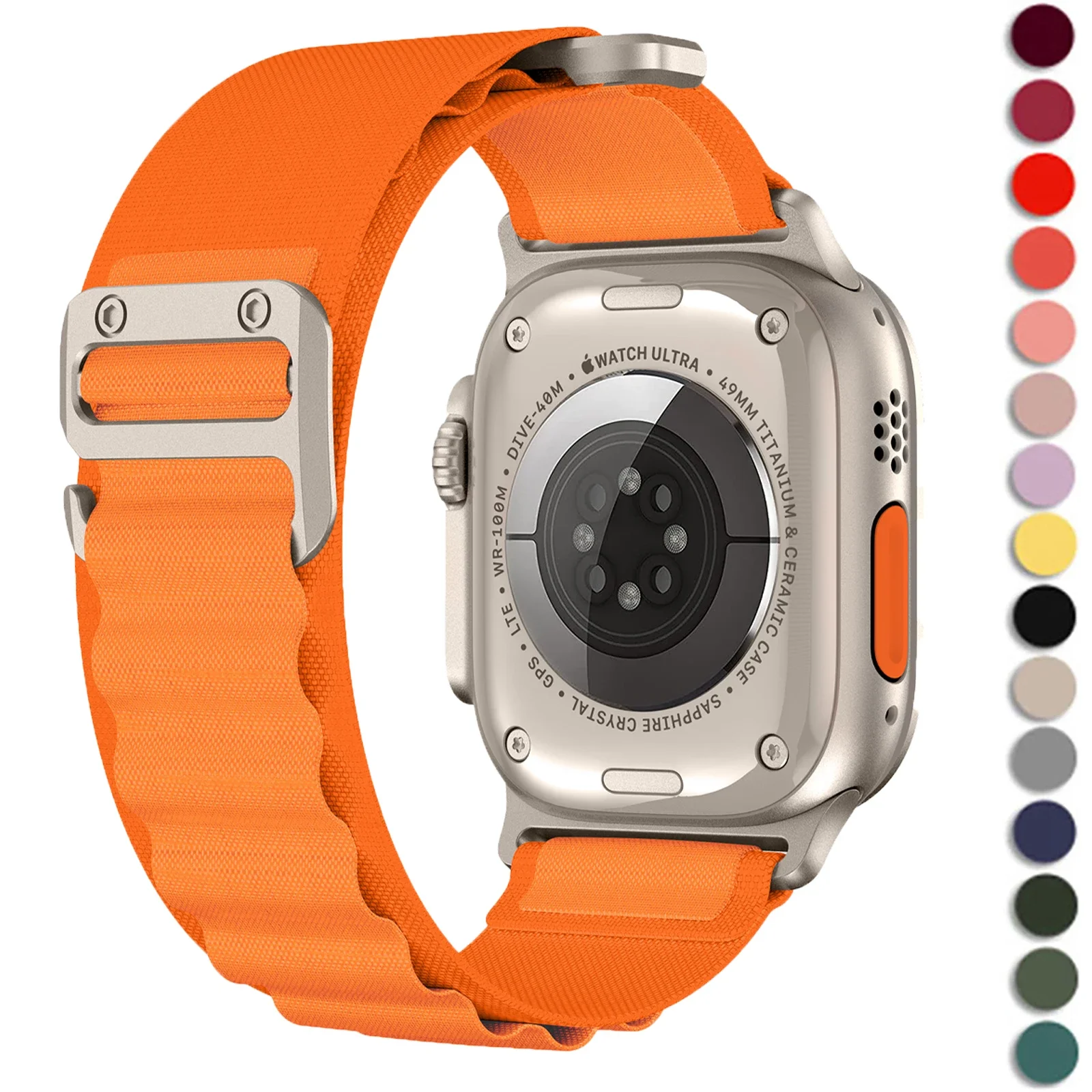 

Alpine Loop Strap For Apple Watch Band 49mm 45mm 41mm 44mm 40mm Nylon Buckle Bracelet iwatch Series 9 SE 6 7 8 Ultra 2 Watchband