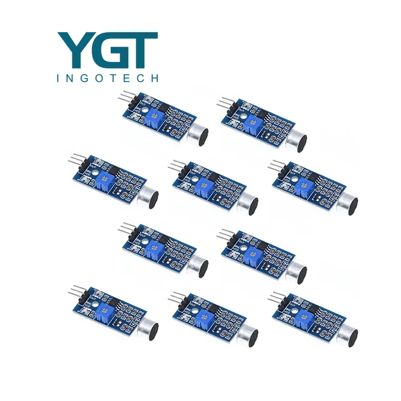 

10 PCS 3pin Voice Sound Detection Sensor Module Intelligent Smart Vehicle Robot Helicopter Airplane Aeroplane Car for arduino