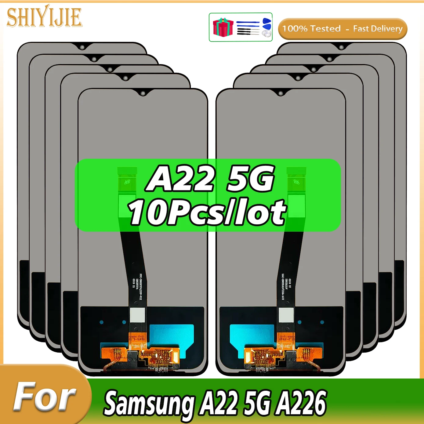 

10pcs/lot Original For Samsung Galaxy A22 5G LCD Touch Screen Display Digitizer Assembly For A226 A226B SM-A226B/DSN Replacement