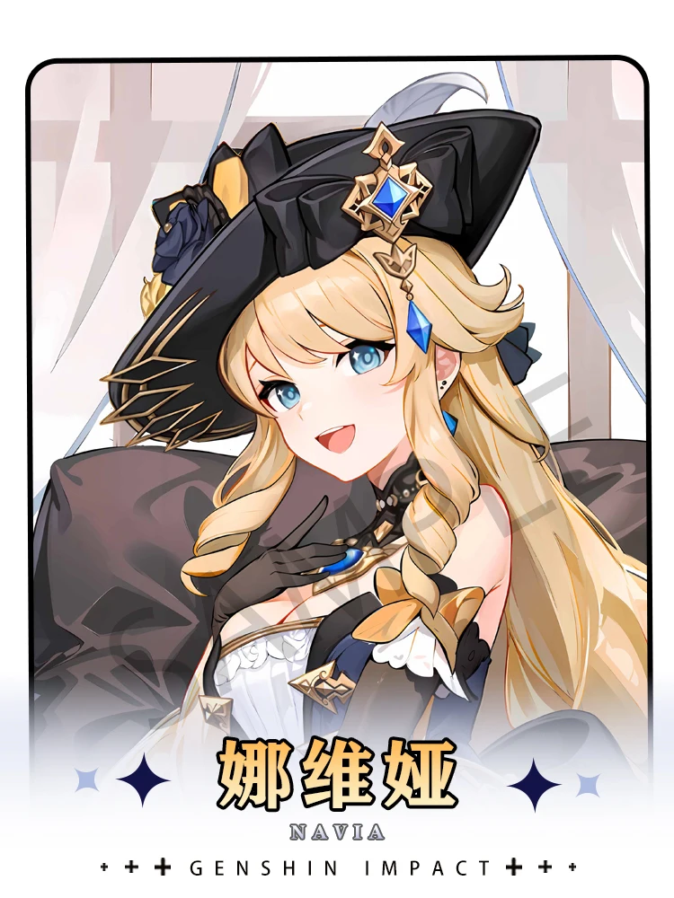 Аниме Genshin Impac Navia Сексуальная дакимакура 2-сторонняя подушка для обнимания тела