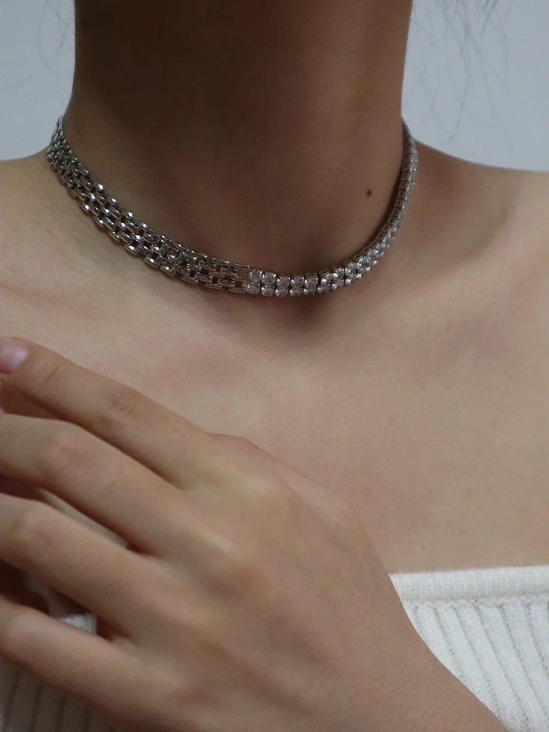 

Женское Ожерелье-чокер из циркония, в стиле эмо, 4521