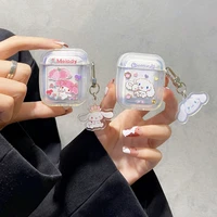 cute cartoon anime case for airpods 1 2 3 3rd case for apple airpods pro 3 case kawaii cover box charm accessories with keychain