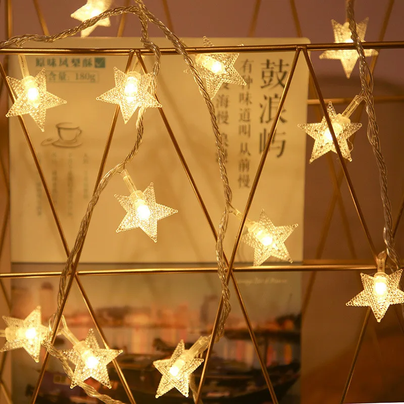 

USB/Battery Power LED Star Snowflake Ball Garland Lights Fairy String Waterproof Outdoor Lamp Christmas Holiday Party Decoration