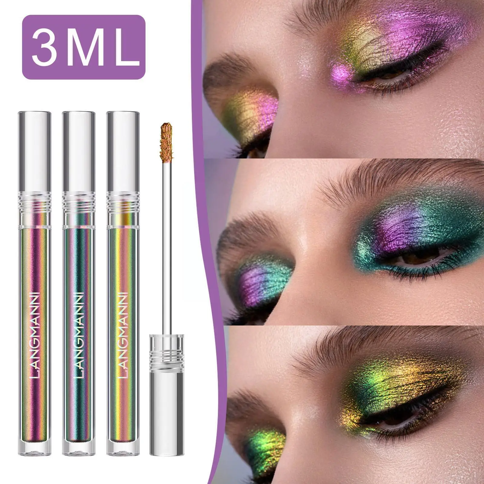 

Eyeshadow Chameleon Liquid Eyeshadow Multicolor Liquid Eyeshadows Fashion Long-lasting Eye Shadow Makeup Shiny Package V3M7