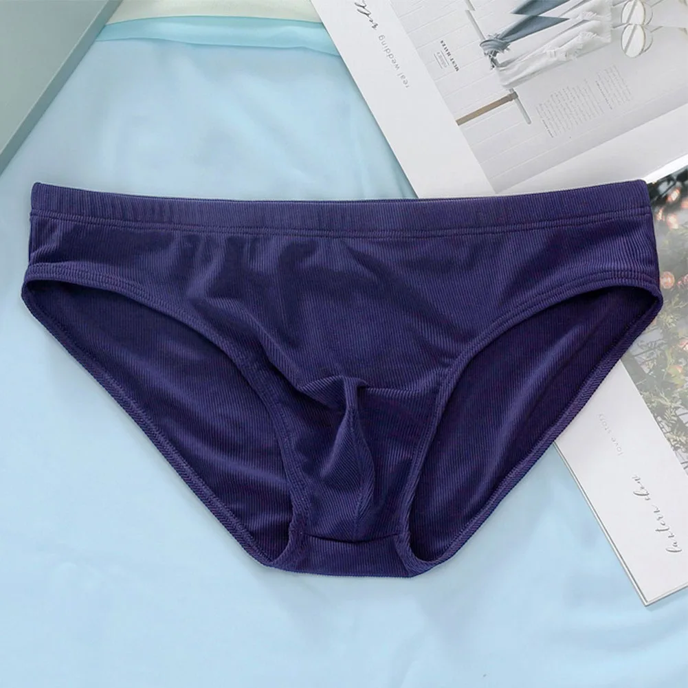 

Summer New Men's Ice Silk Panties Ultra-thin Silky Breathable Translucent Low Waist Briefs Comfortable Cool Underwear Male