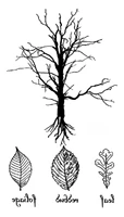 tattoo sticker body art black white drawing little letter tree branch leaves water transfer temporary fake tatto flash tatoo