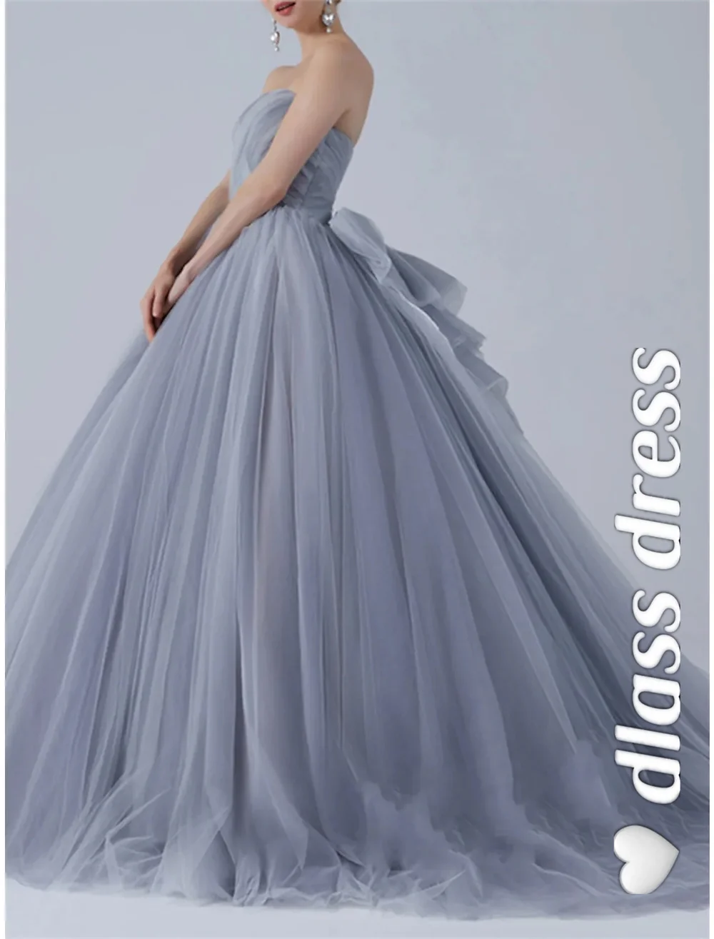 

Роскошное однотонное платье из органзы для Quinceanera 2022, платье со шлейфом с коротким рукавом, открытыми плечами и бантом, бальное платье для официальной вечеринки