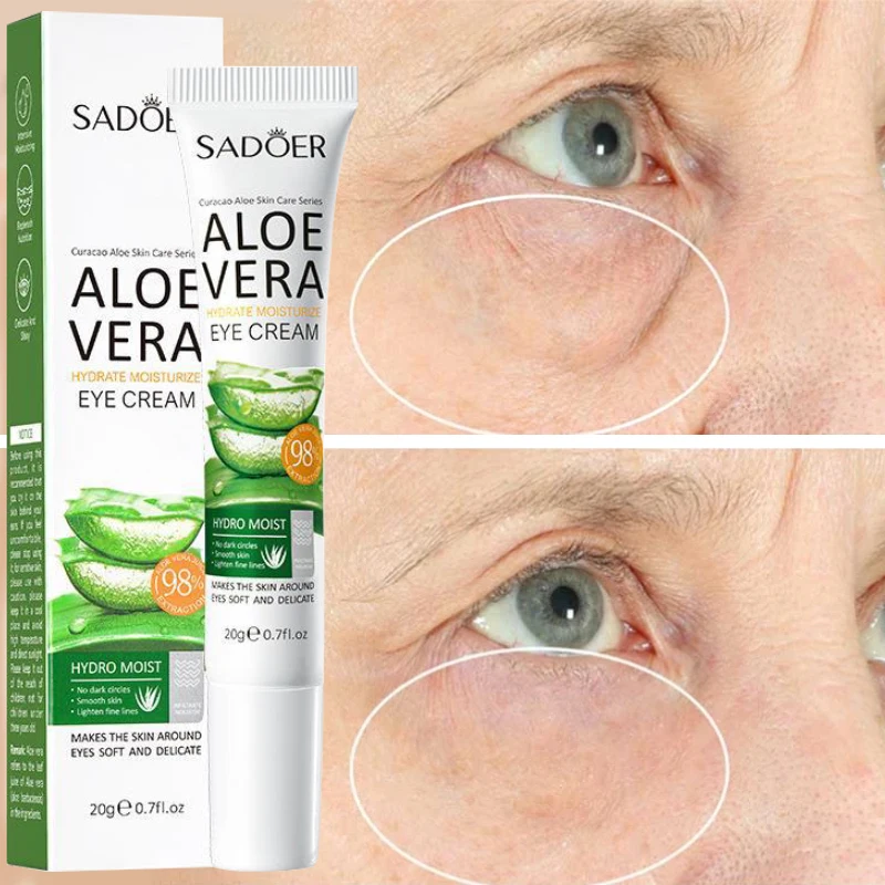 

Nourish Compact Essence Aloe Eye Cream Fade Fine Lines Dark Under-Eye Circles Dropsy Eye Bag Tira Anti-Aging Mild Natural 20g