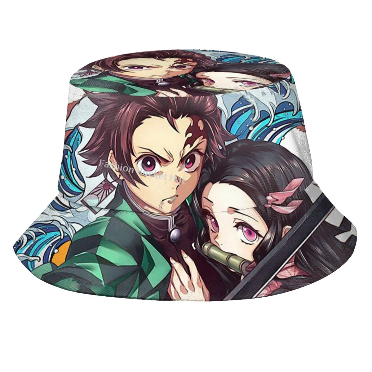 

Demon Slayer Mugen Train Anime Caps Kawaii Men Bucket Hat Unisex Print Summer Panama Cap Women Reversible Bob Fisherman Hats