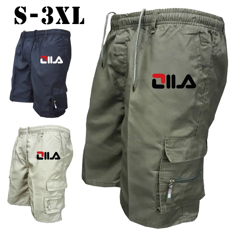 

Men's Cargo Shorts Homme Drawstring GYM Tactical Short Pants Summer Outdoor Loose Running Overalls Fashion With Pockets Shorts