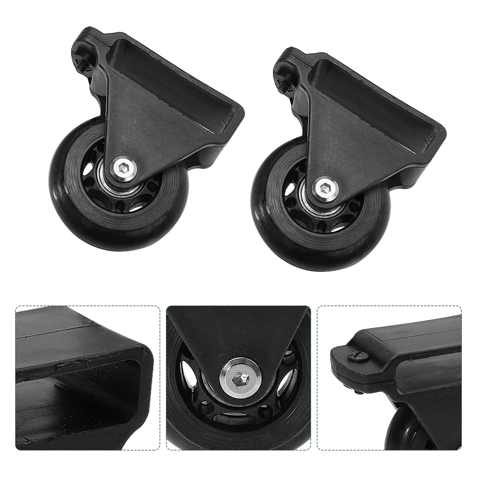 

2 Pcs Ladder Balance Bar Wheels Pulleys Scroll Telescopic Casters Aluminum Alloy Extension Folding ladders