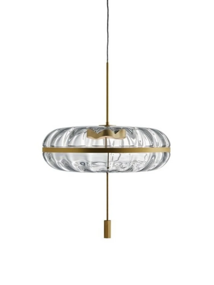 Скандинавская Современная круглая стеклянная люстра для ресторана