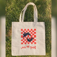 shopper bag fashion canvas big capacity harajuku women bags funny shoulder bag checkerboard graphics print goth handbag bag