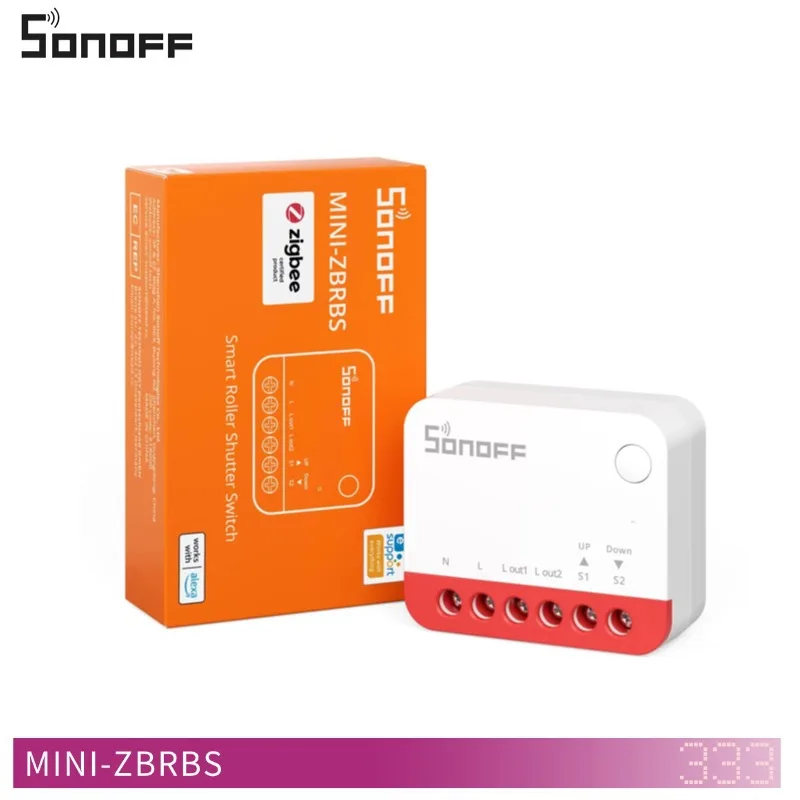Фото Сделано в Китае: SONOFF MINI-ZBRBS Zigbee Умный выключатель для рулонных штор, комплект для модификации выключателя для штор №2