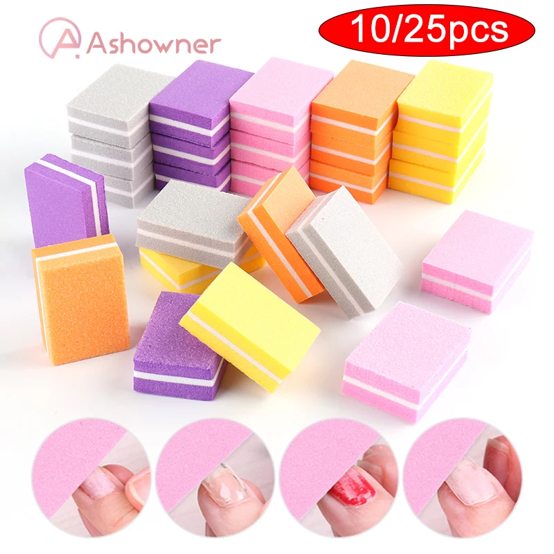 

10/25 шт., мини-губки для маникюра и педикюра