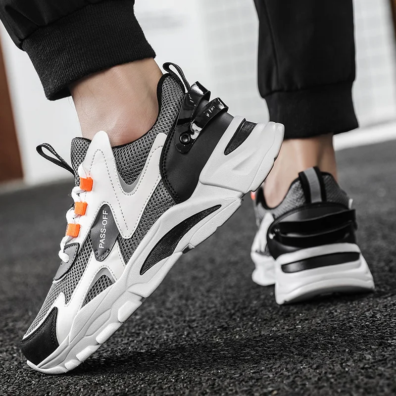 Men Running Shoes 2022 Spring Jogging Sneakers Mesh Male Athletic Footwear Outdoor Lace-up High Quality Breathable Fashion Shoe