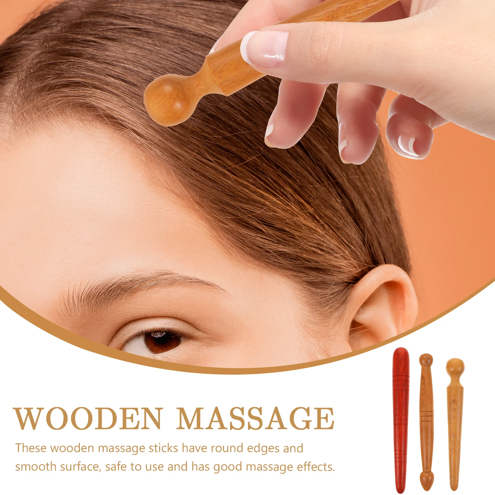 3 шт. роликовая палочка для мышц деревянные ручные инструменты акупунктуры