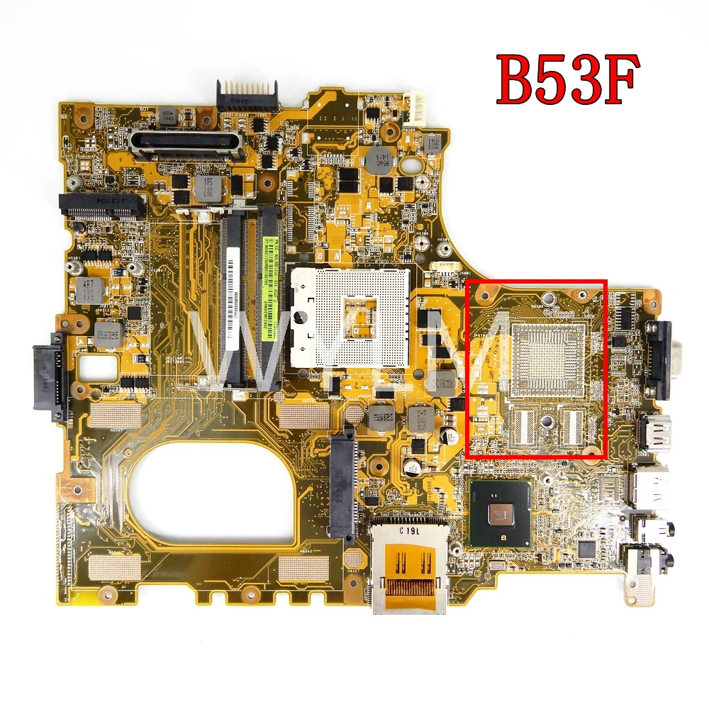 

B53F Motherboard REV2.0 B53 notebook Mainboard For ASUS B53J B53F B53 HM55 Laptop Motherboard 100% Tested