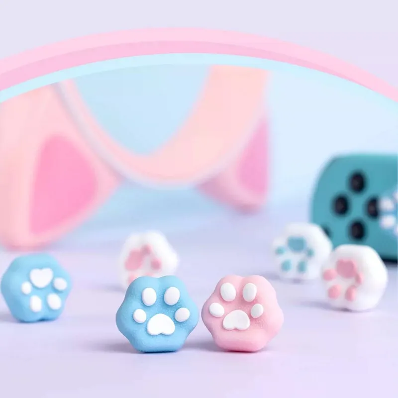 

Cat paw Dveil Thumb Stick Grip Cap Joystick Protective Cover Compatible Nintendo Switch Oled NS Lite Controller Thumbstick Case