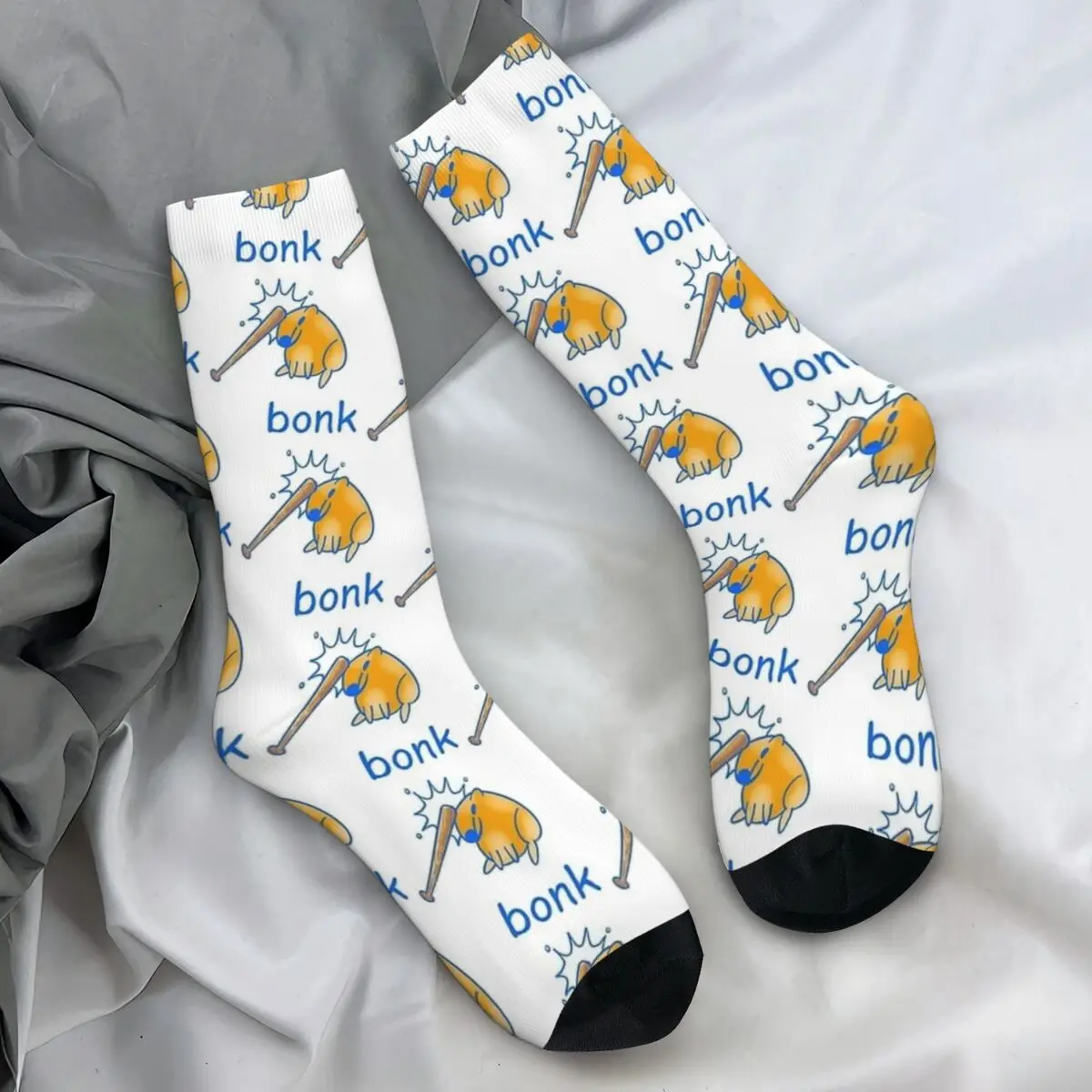 Чулки Cheems Bonk Meme мужские забавные носки для собак мягкие дышащие модные зимние