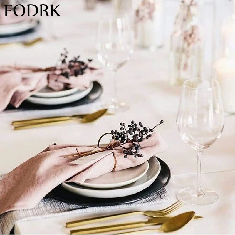 

5 шт., декоративные столовые салфетки, розовое полотенце для кухни