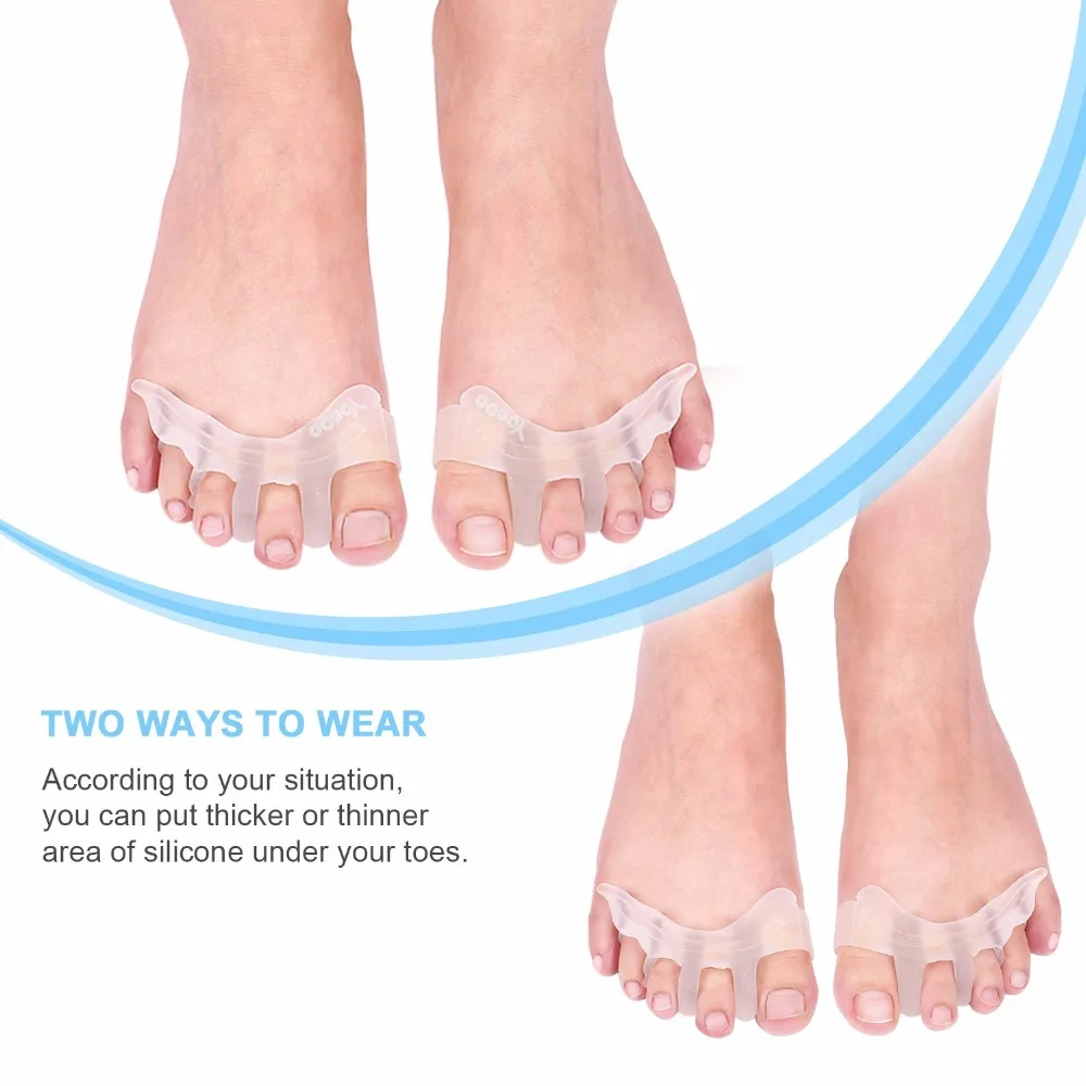 

1 Pairs Hallux Valgus Corrector Silicone Gel Toe Separator Straightener Spreader Alignment Foot Hammer Toes & Bunion Pain Relief