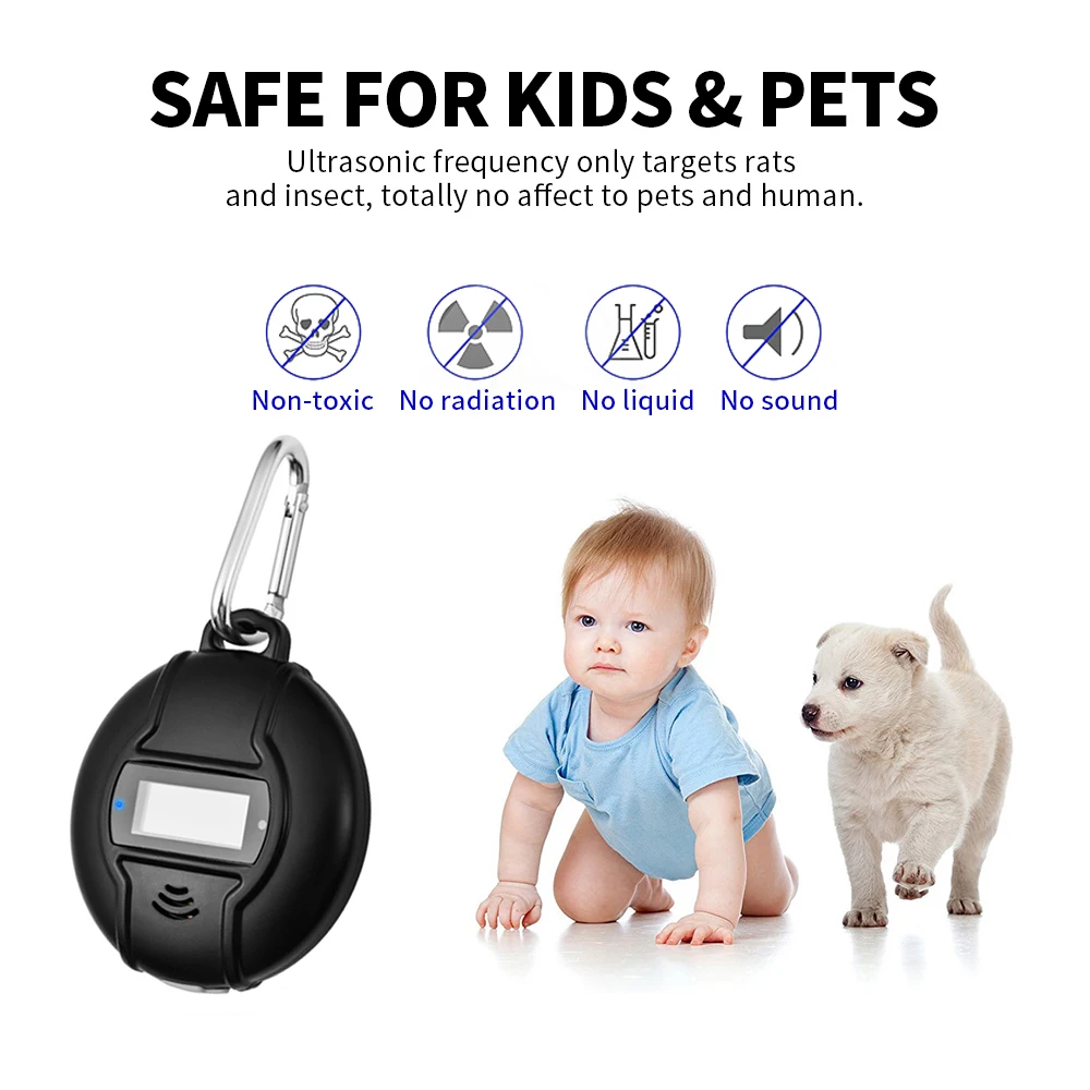 Портативный ультразвуковой репеллент от вредителей на солнечной энергии