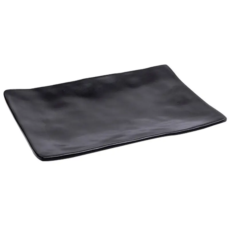 

Melamine Tableware Plastic Barbecue Plate Imitation Porcelain Black Creative Plate Restaurant Dish Hot Pot Restaurant Plate Comm