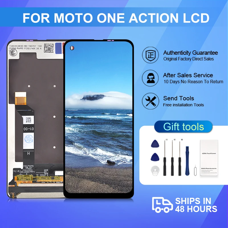

6.3 Inch XT2013-4 Display For Motorola Moto One Action Lcd Touch Panel Screen Digitizer XT2013-1 XT2013-2 Assembly With Tools