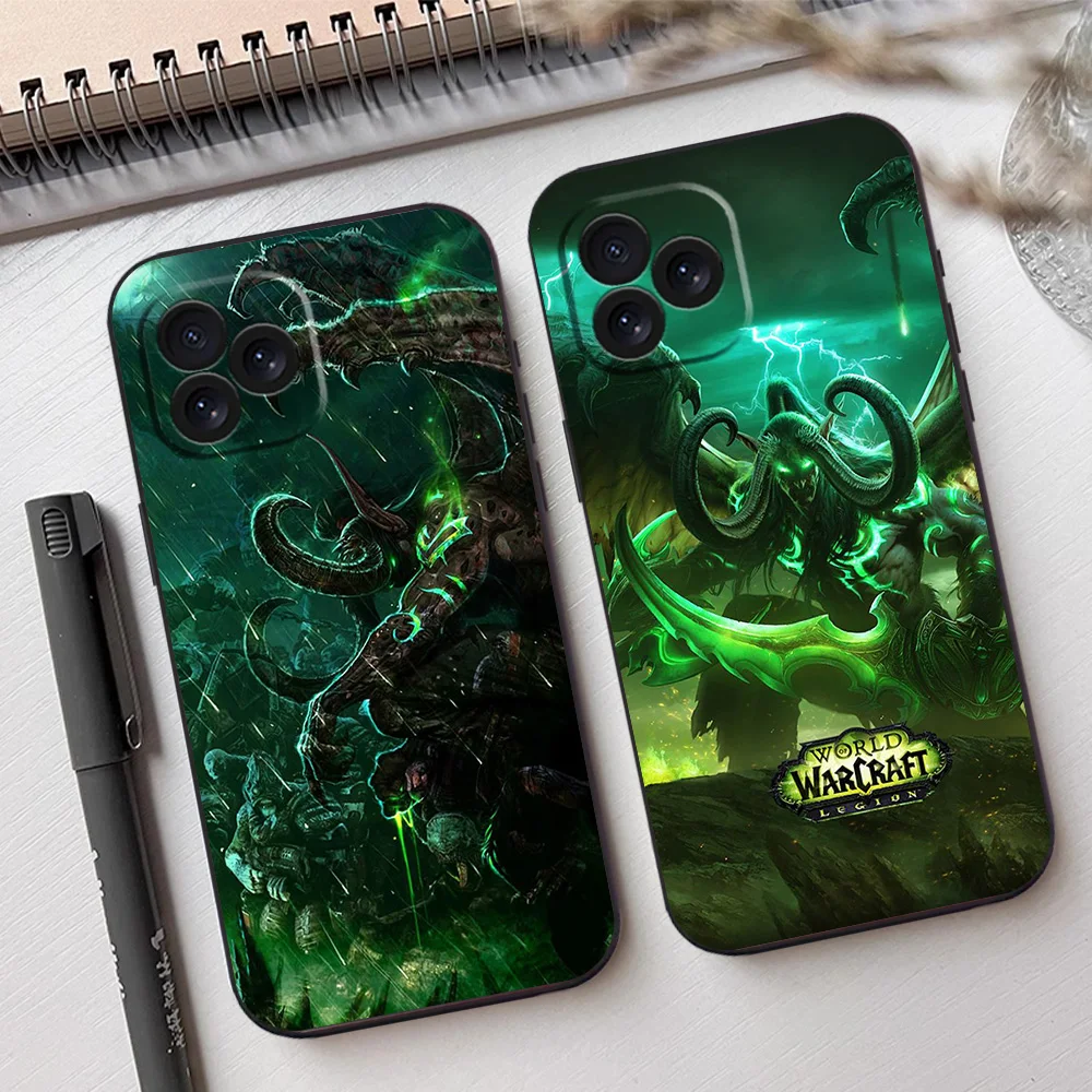 Warcrafts of World W-WOW Game Phone Case For Samsung A03 A04 A05 S A13 A34 A53 4G 5G S22 S23 ULTRA Black Soft Silicone Cover