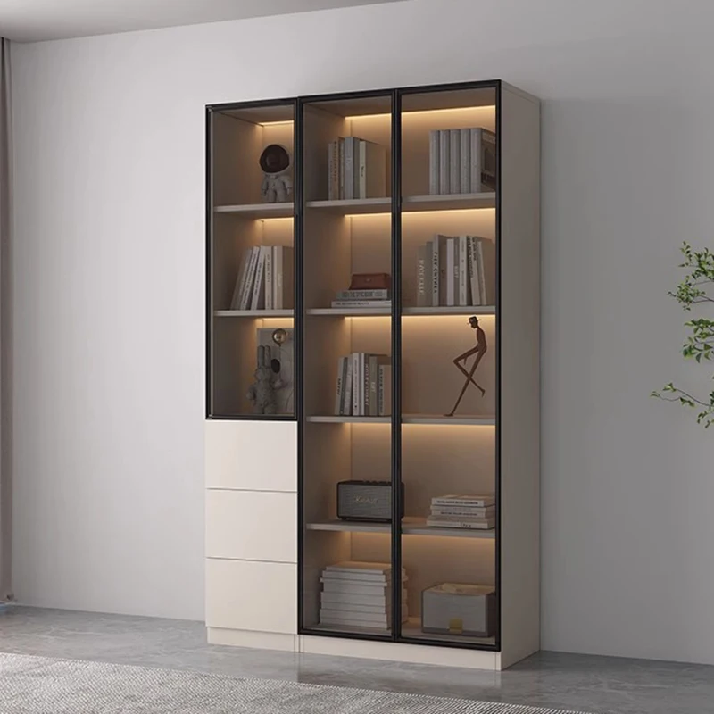Современный дизайн минималистичный книжный шкаф дисплей белый кубический