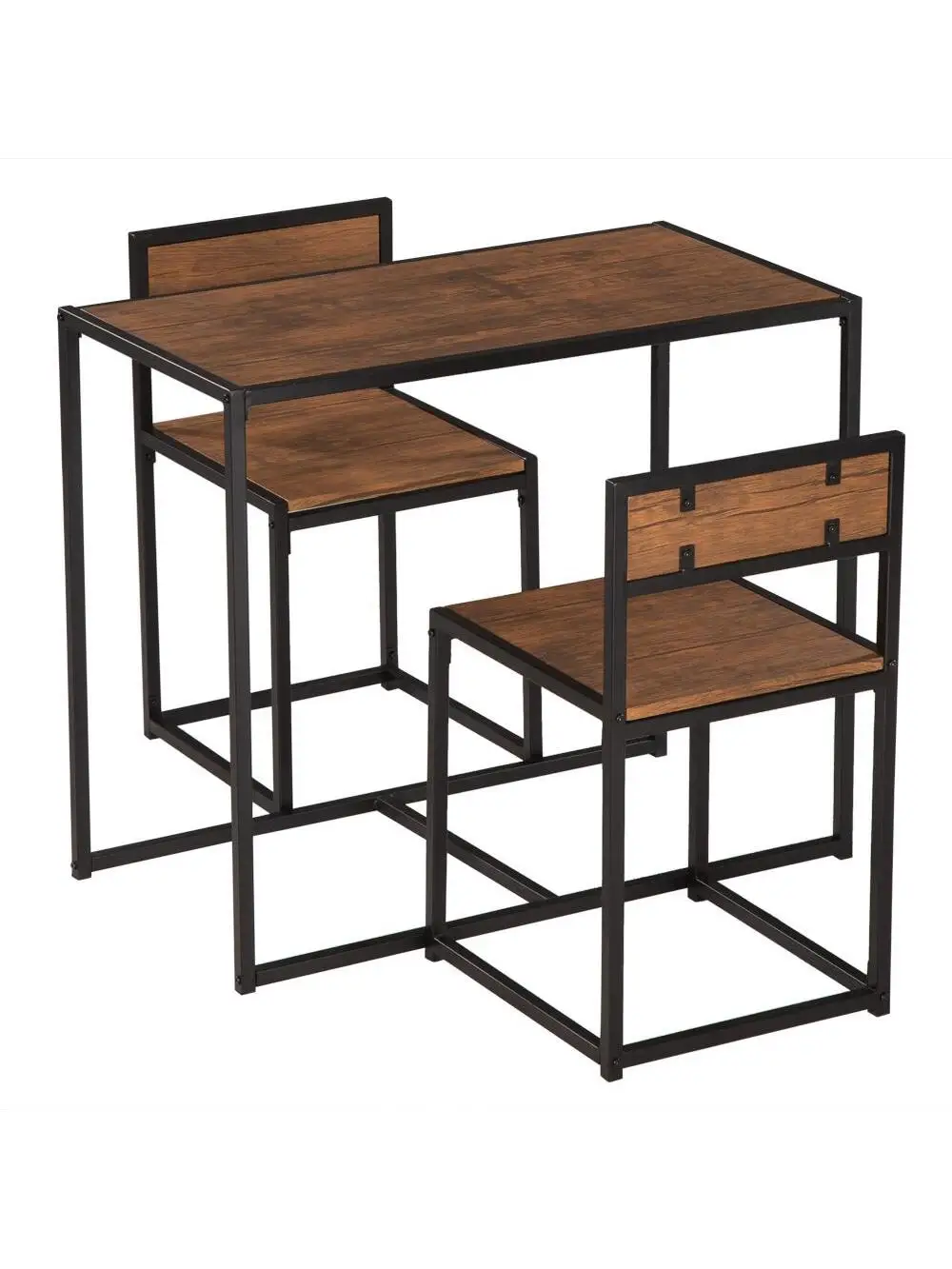 

Elm Wood Simple Breakfast Table And Chair Three-Piece [90x47x75.5cm]