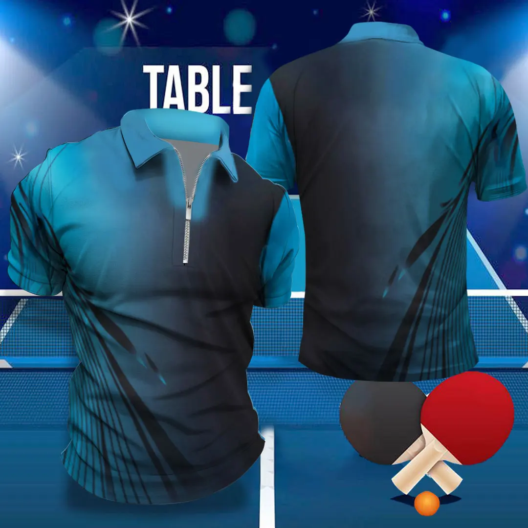 

Мужская рубашка-поло с коротким рукавом для гольфа Пинг-понг, быстро высоси потную футболку поло, футболку