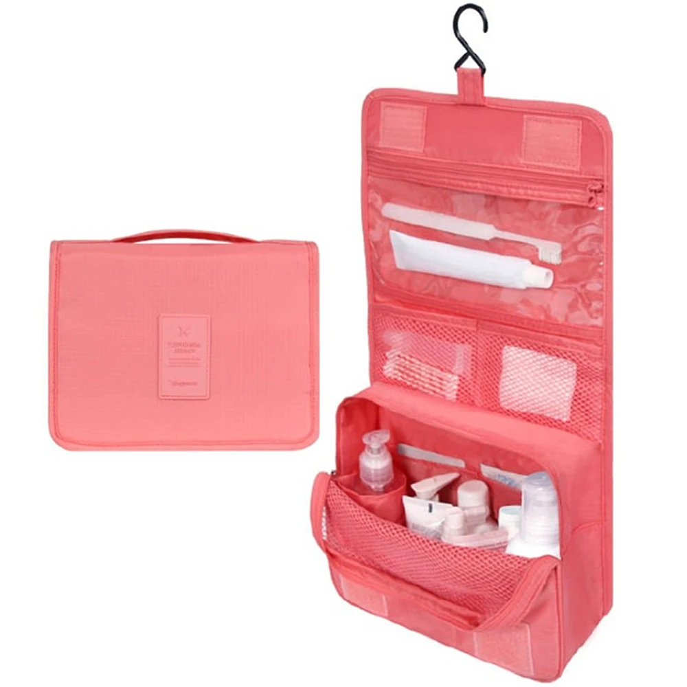 

Дорожная косметичка, водонепроницаемый Органайзер на молнии, с несколькими карманами, 6 цветов, сухая и влажная